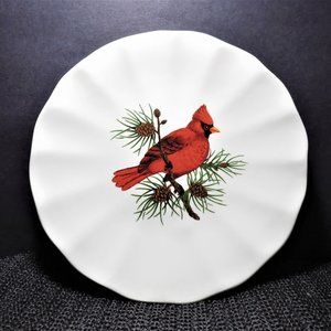 4x American Atelier ATHENA Salad Plate 8.5" Ironstone Cardinal No. 5166 Ret.